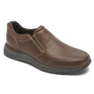 ROCKPORT MEN'S EDGE HILL 2 DOUBLE GORE SLIP-ON - BROWN