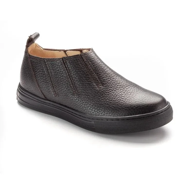 Ryan - Brown Soft Leather Slip On for Girl/Boy by Manuela de Juan