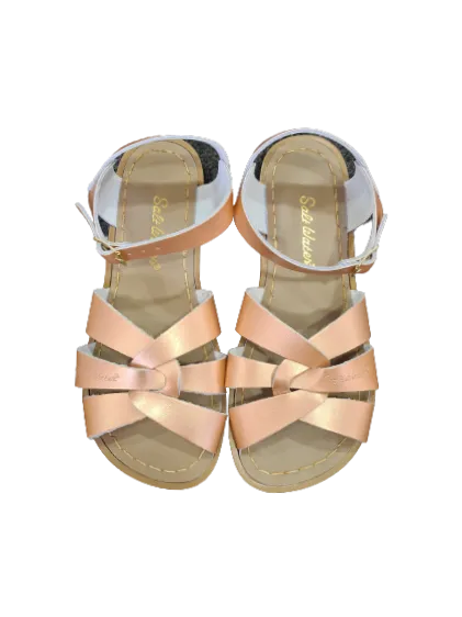 Salt water rose gold sandal with straps