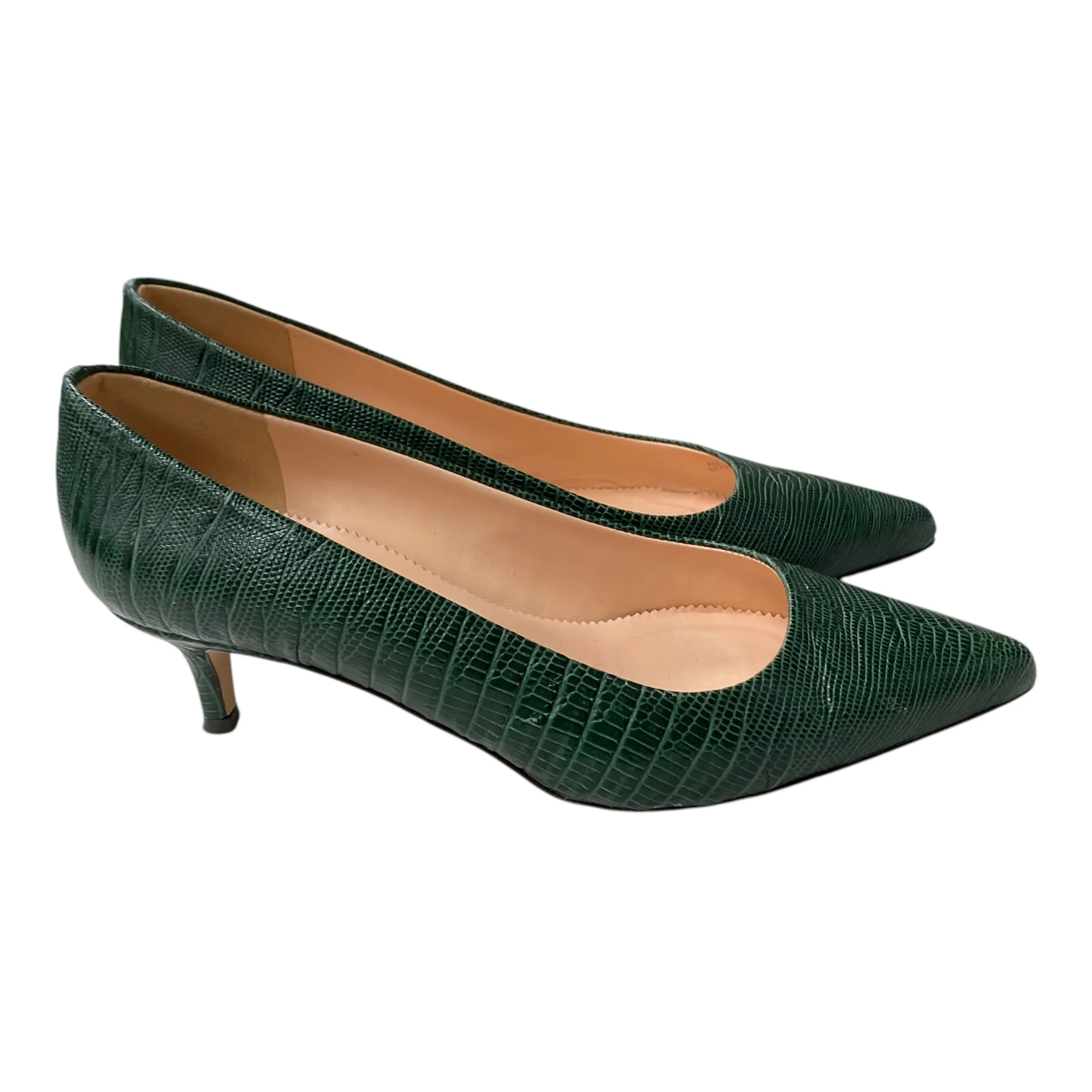 Shoes Heels Kitten By J. Crew In Green, Size:7.5