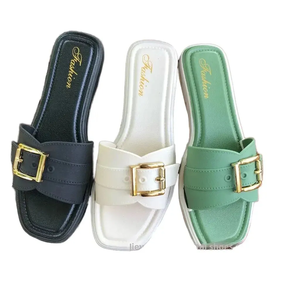 Square Casual  Summer Flat Slipper