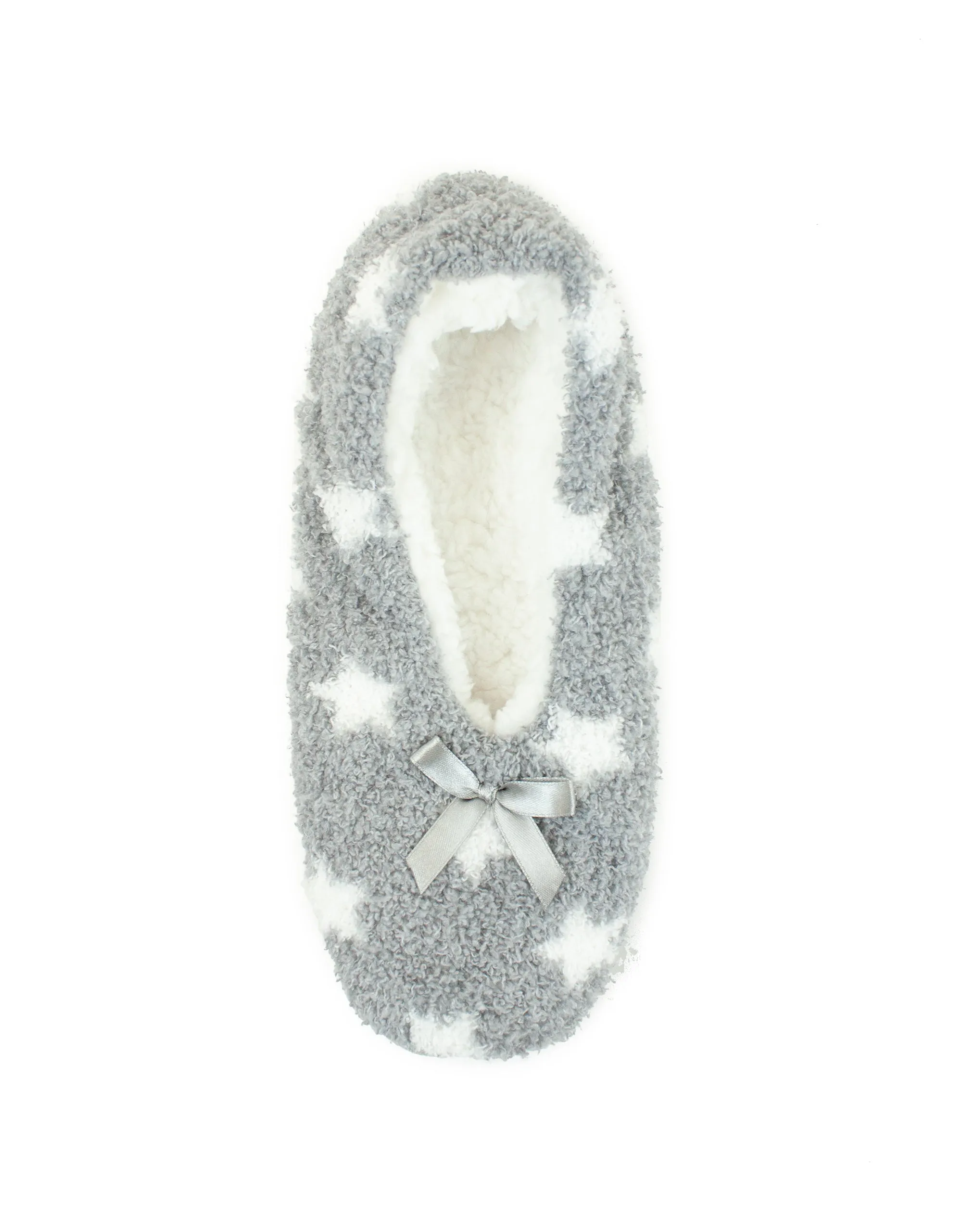 Starry Sherpa Lined Slipper - Grey