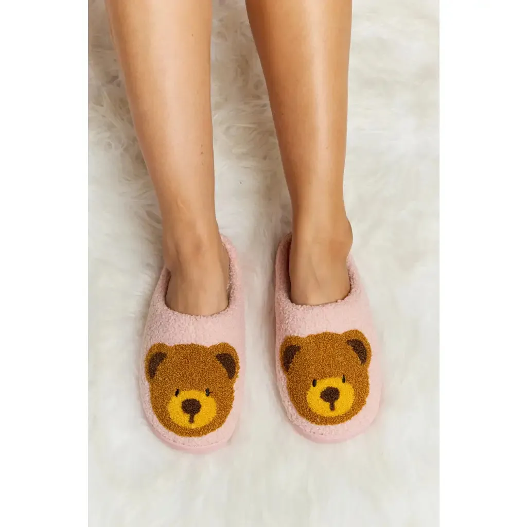 Teddy Bear Plush Slippers