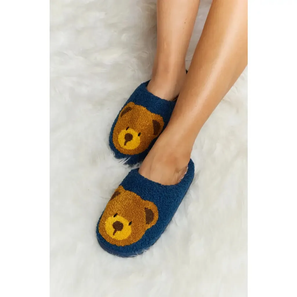 Teddy Bear Plush Slippers