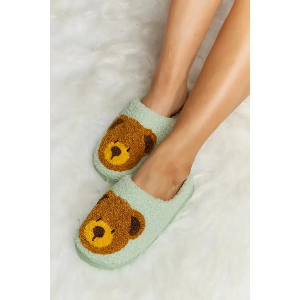 Teddy Bear Plush Slippers