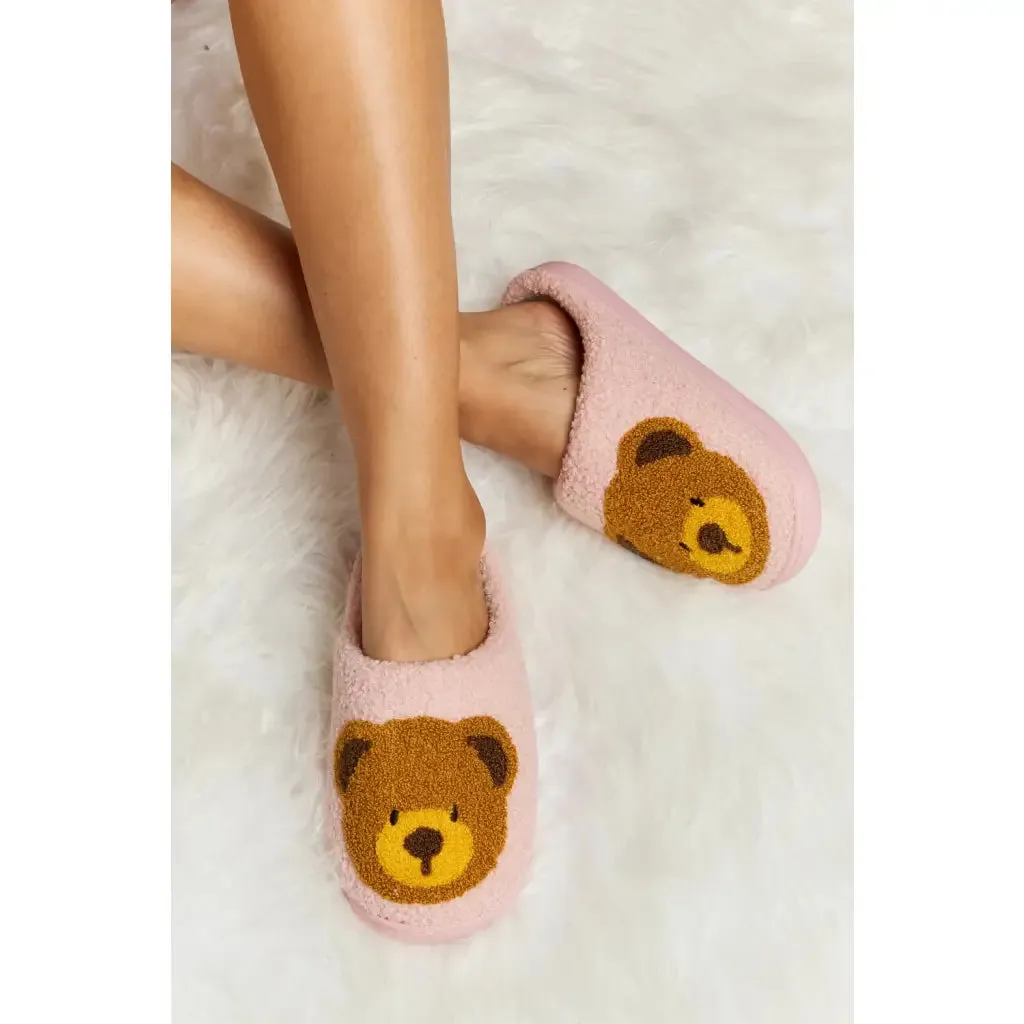 Teddy Bear Plush Slippers