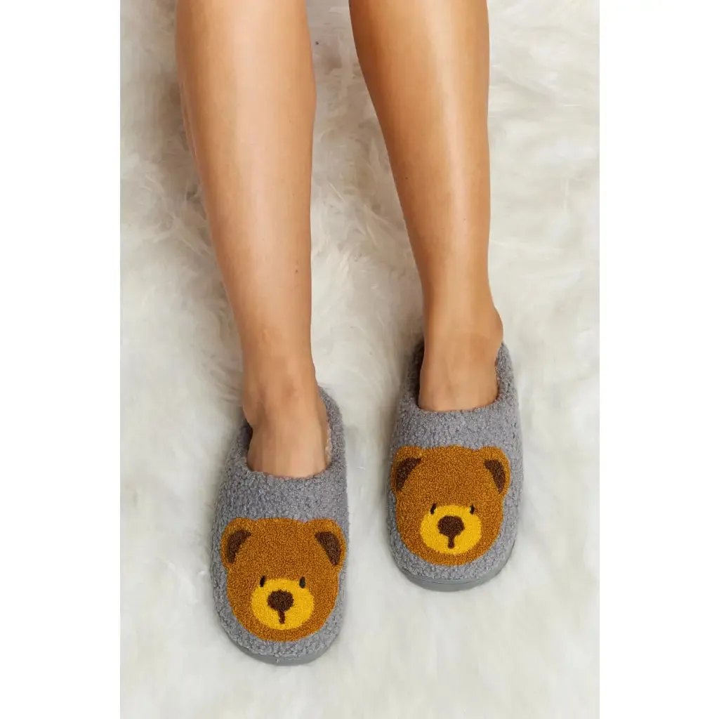 Teddy Bear Plush Slippers