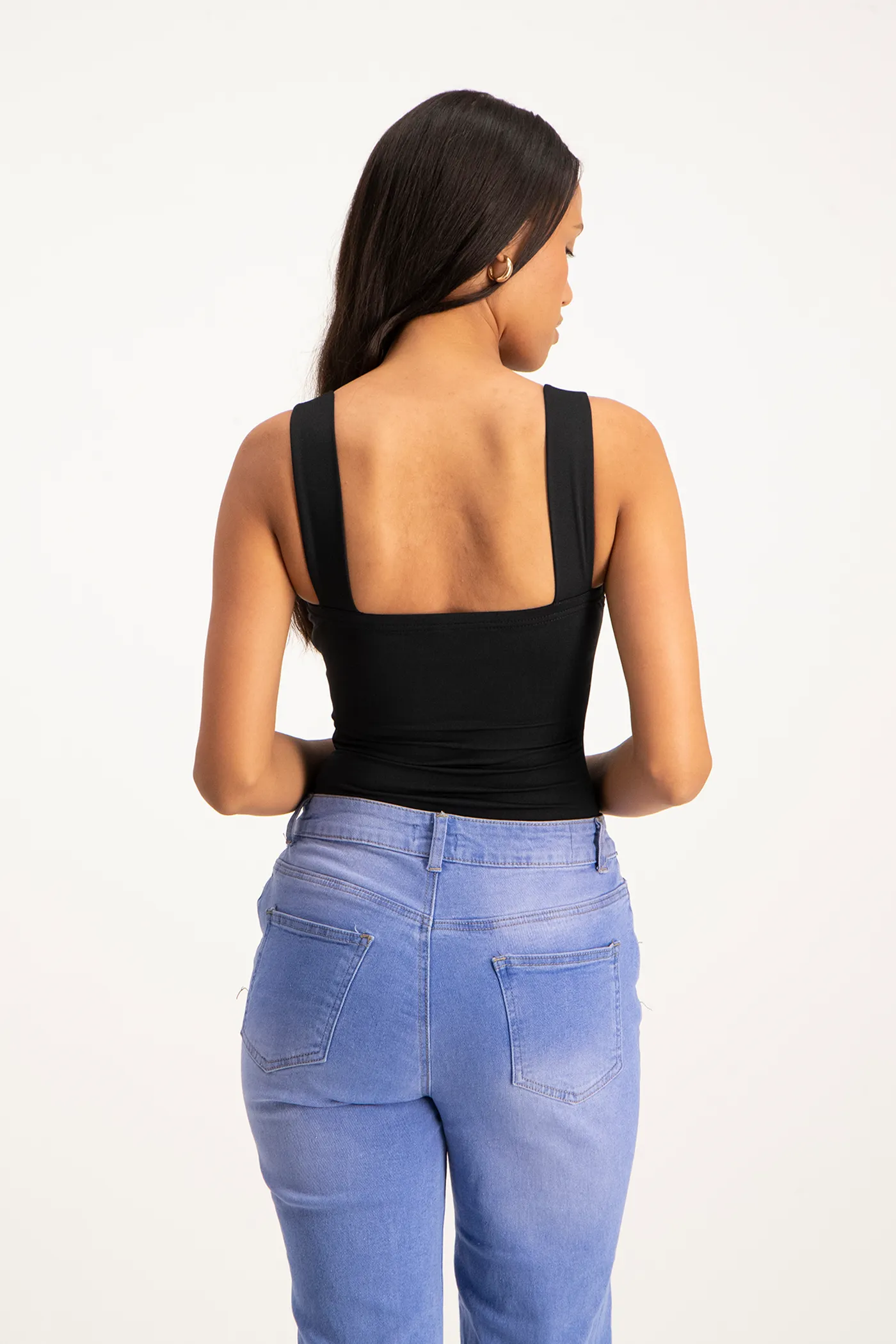 Thandi Square Neck Bodysuit - Black