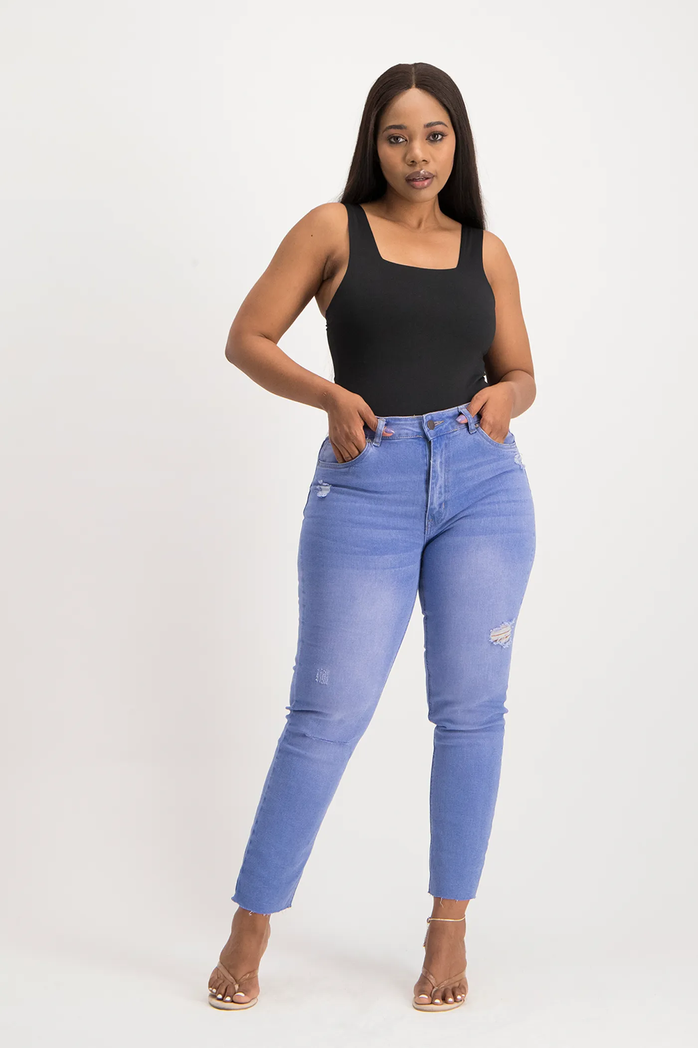 Thandi Square Neck Bodysuit - Black