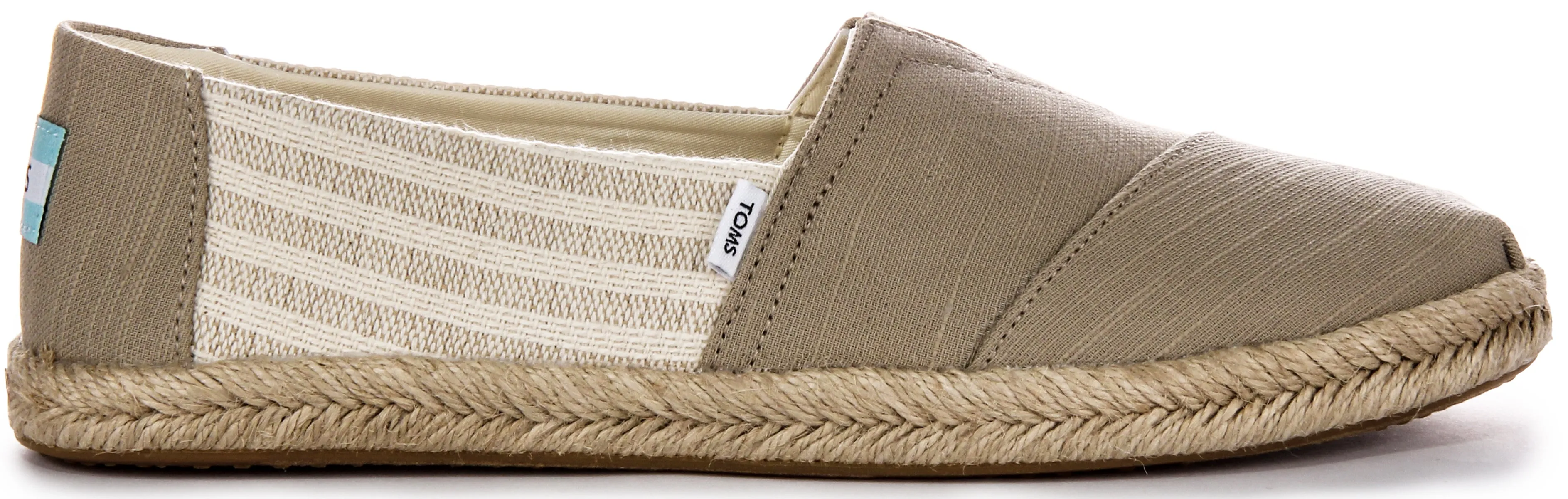 Toms Alpargata Rope Strip In Beige For Women