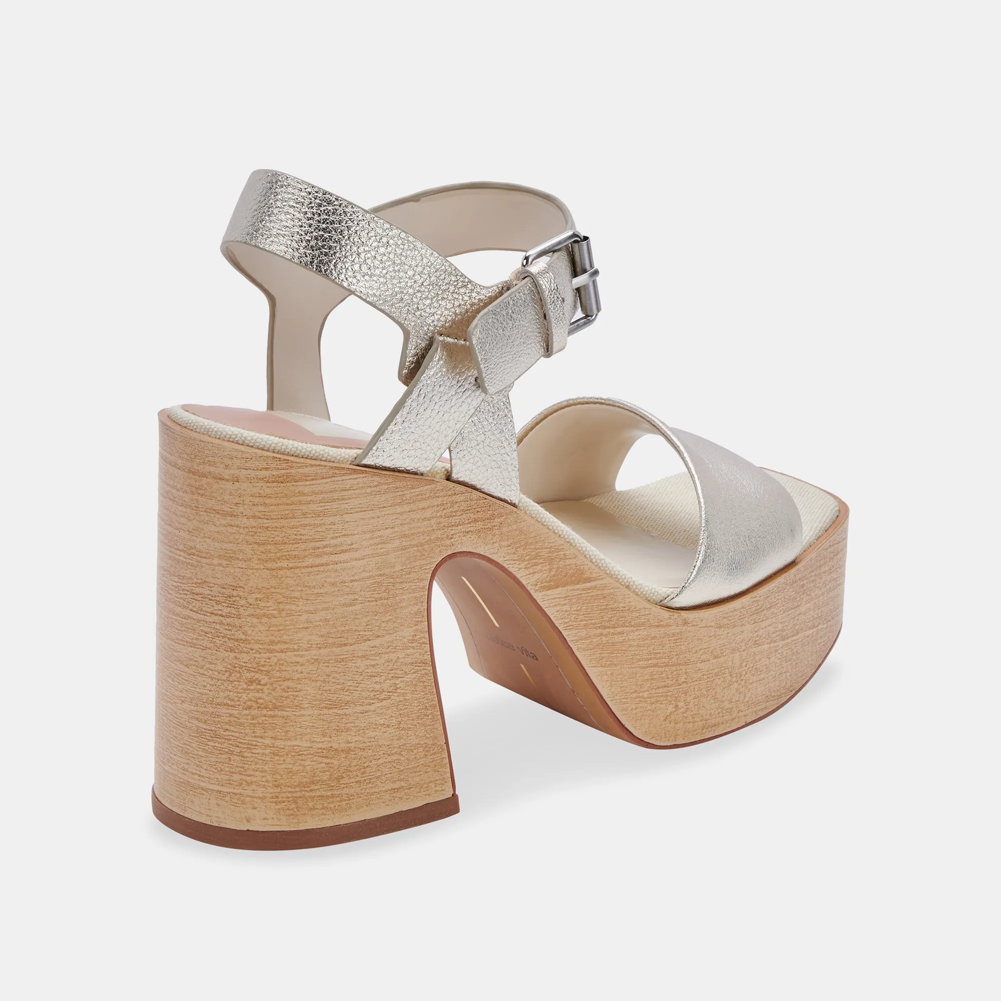 WALLIS HEELS LIGHT GOLD LEATHER