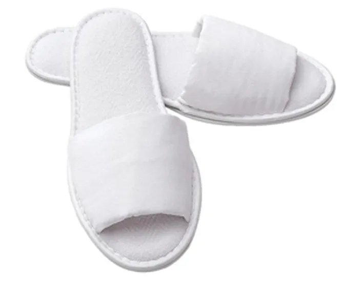 Wholesale Open Toe Microfiber Spa Slippers