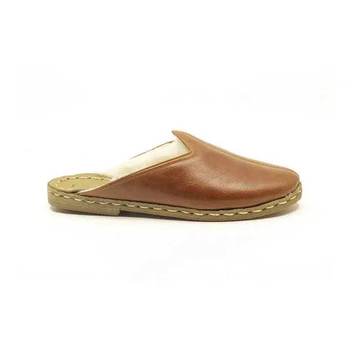 Winter Sheepskin Slippers Brown Women's