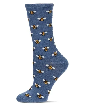 Women's Bee Cashmere Blend Crew Socks