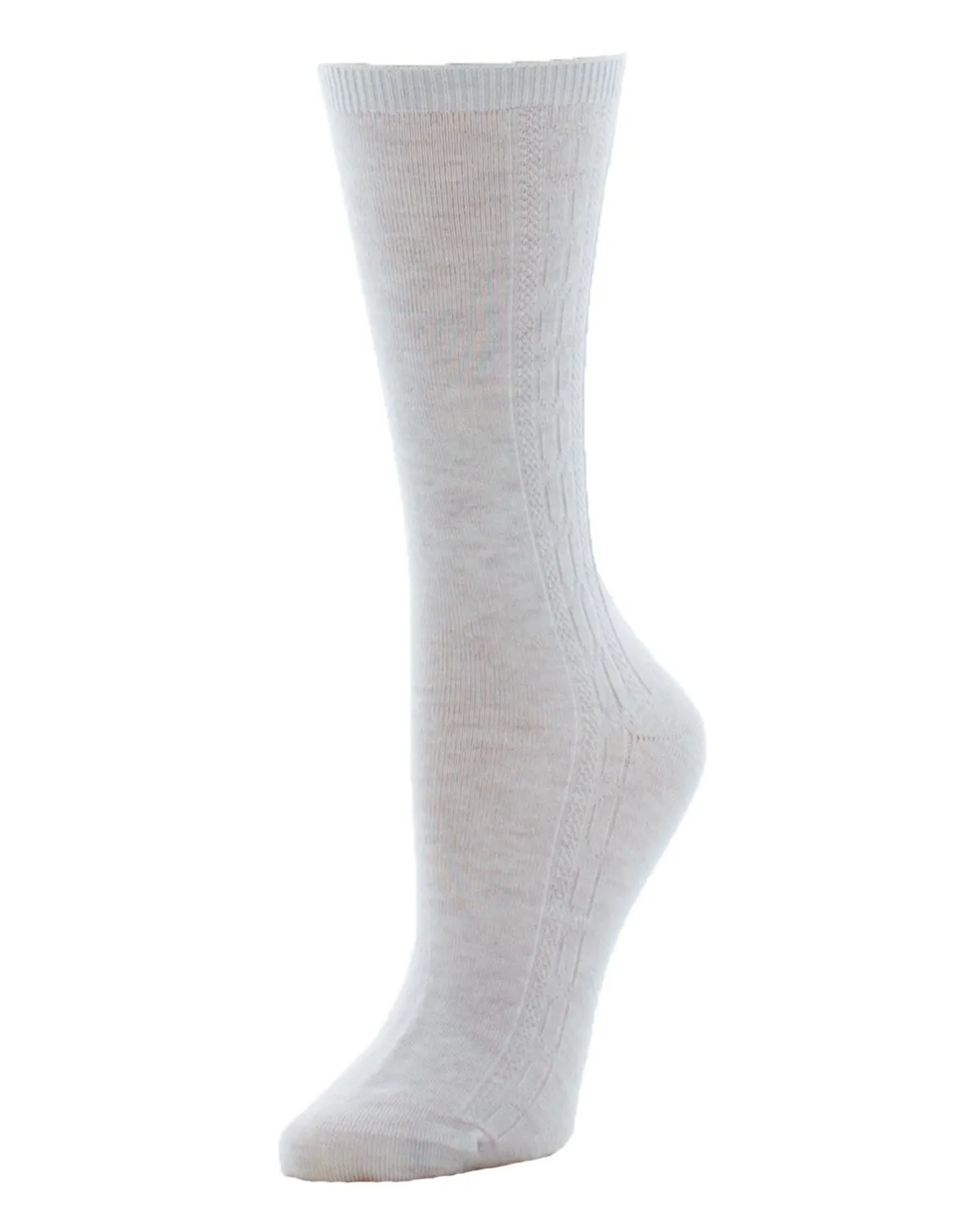 Women's Cashmere Blend Cable Knit Crew Socks