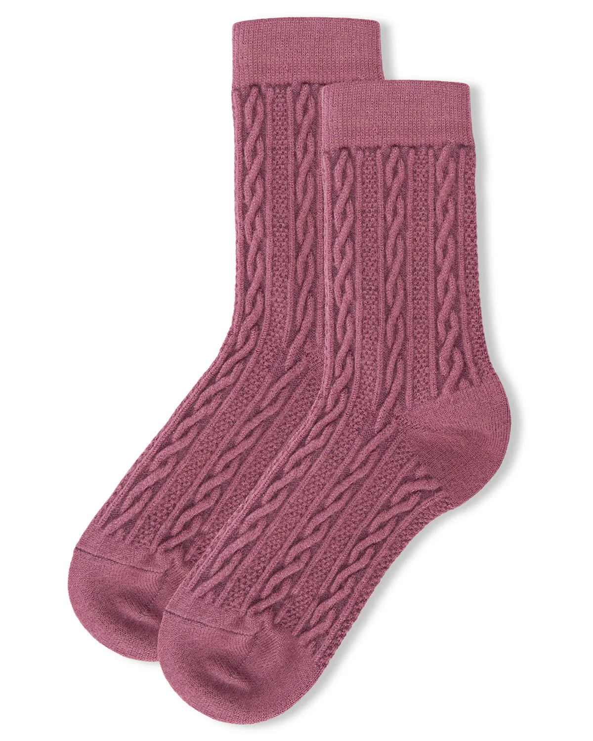 Women's Classic Cozy and Warm Cable Knit Crew Socks