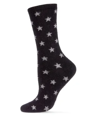 Women's Intergalactic Stars Cashmere Blend Crew Socks