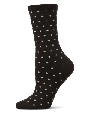 Women's Mini Dot Cashmere Crew Socks