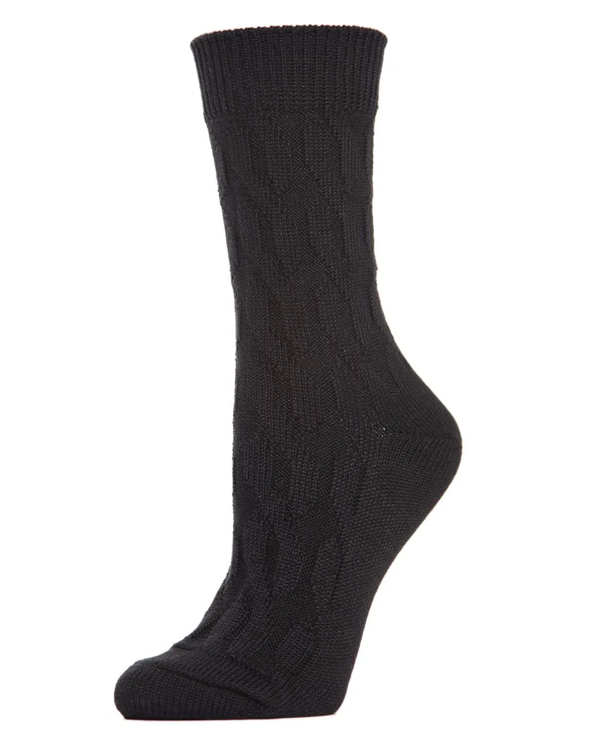 Women's Neutral Twisted Knit Essential Boot Socks