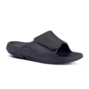 Women's Oofos OOahh Sport Flex Sandal Color: Matte Black