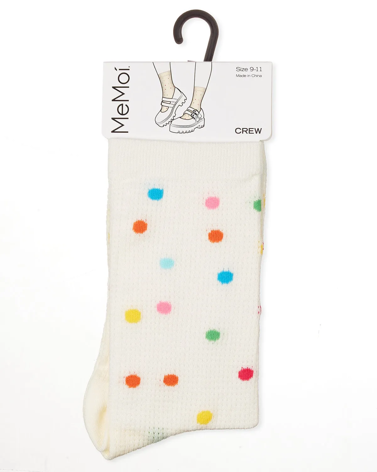 Women's Openwork Dotted Crew Socks