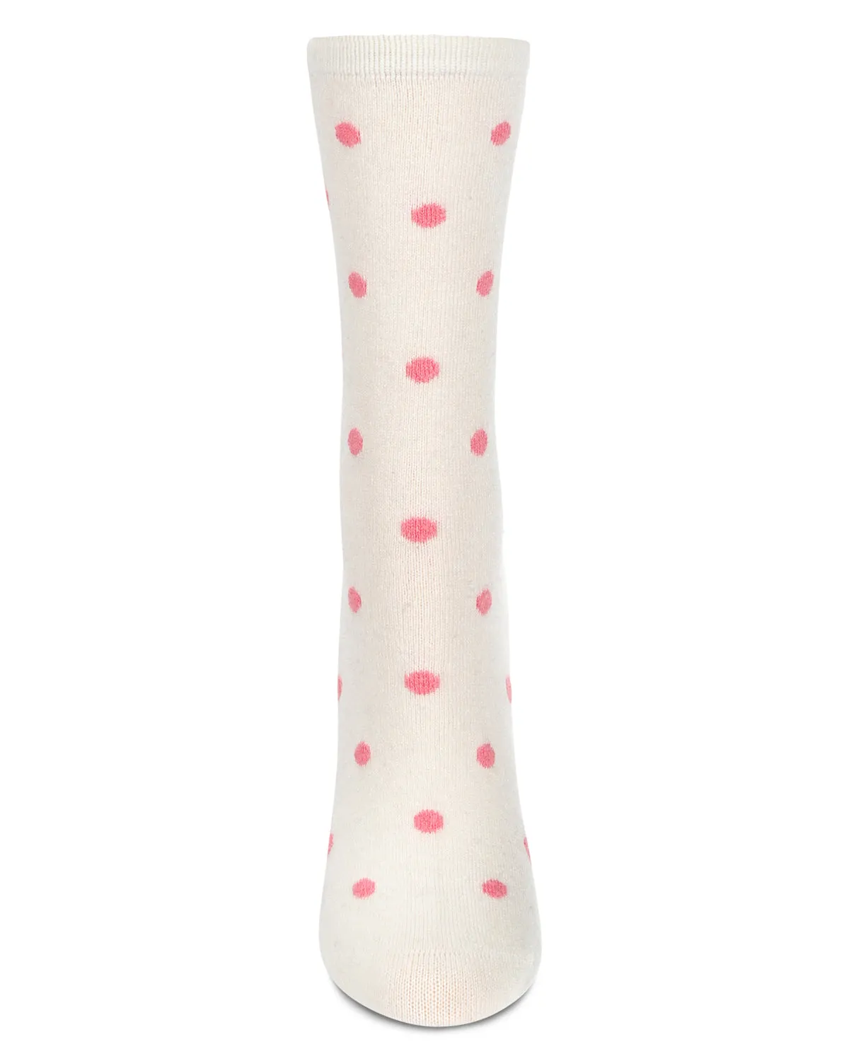 Women's Pretty in Polka Dots Cashmere Blend Crew Socks