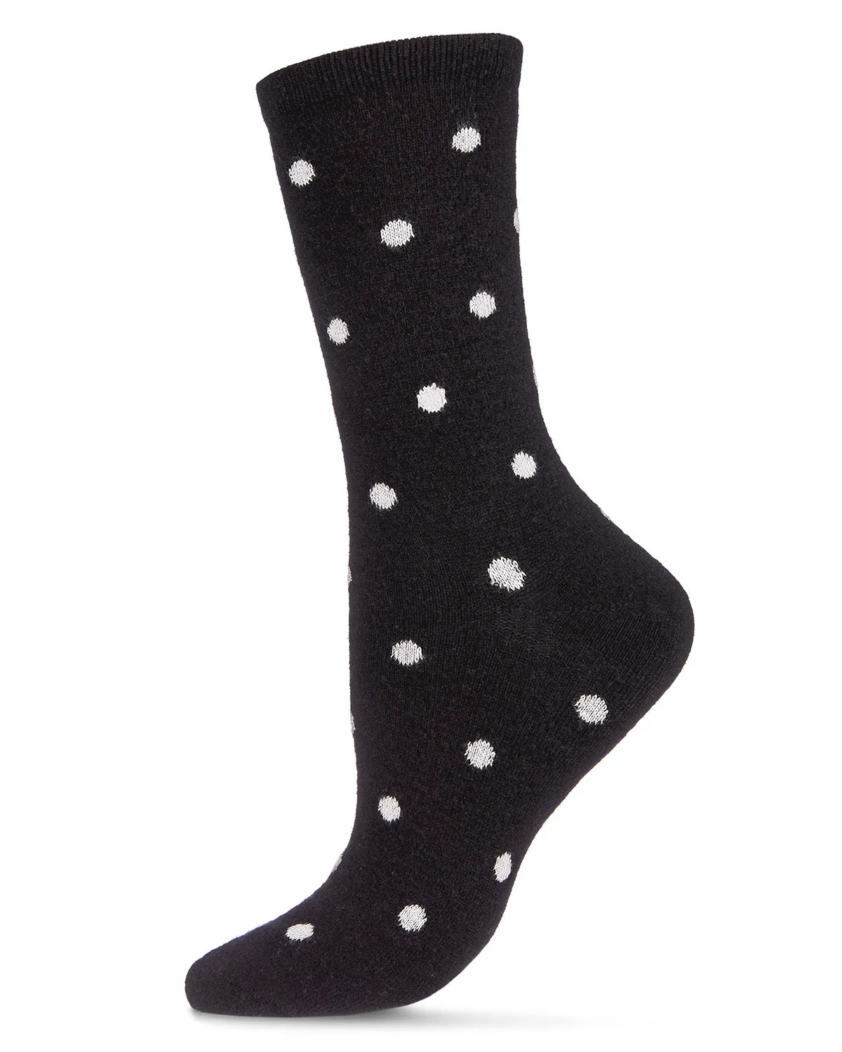 Women's Pretty in Polka Dots Cashmere Blend Crew Socks