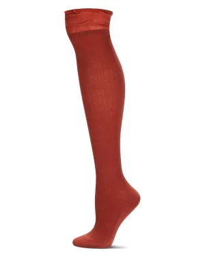 Women's Ruffle Rib Over The Knee Socks