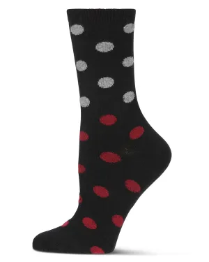 Women's Spotted Cashmere Blend Crew Socks